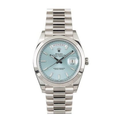Rolex Day Date Ice Blue Baguette Dial Platinum Presidential 228206